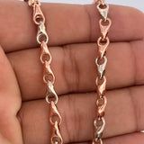 Rustic Wheat Chain 9.95gr / 19in / Two Tone White Rose 18K $