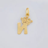 Pendant Letter N Crown 0.95g / 1 in Yellow Gold 18K