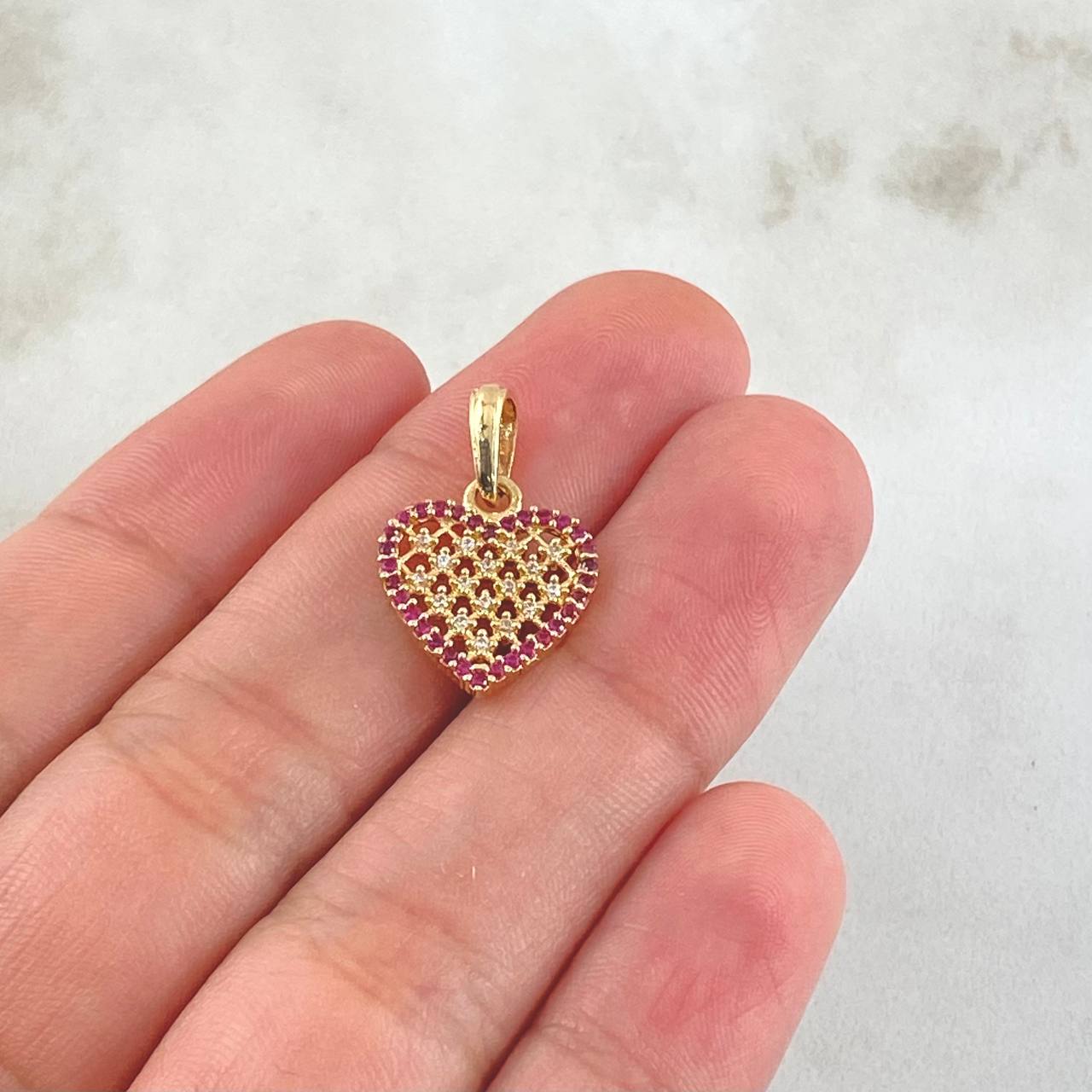 Dije Corazón Túpido 1.5gr / 3/4 in / Oro Amarillo 18K ©