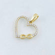 Pendant Silhouette Infinity Heart 0.8gr / 0.8in / 18K Gold Yellow ©