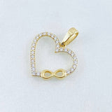 Pendant Silhouette Infinity Heart 0.8gr / 0.8in / 18K Gold Yellow ©