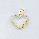 Pendant Silhouette Infinity Heart 0.8gr / 0.8in / 18K Gold Yellow ©