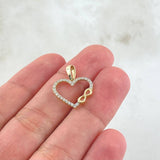 Pendant Silhouette Infinity Heart 0.8gr / 0.8in / 18K Gold Yellow ©