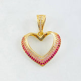 Heart Silhouette Pendant 3.45gr / 1 1/4 in / 18K Gold