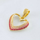 Heart Silhouette Pendant 3.45gr / 1 1/4 in / 18K Gold