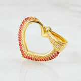 Heart Silhouette Pendant 3.45gr / 1 1/4 in / 18K Gold