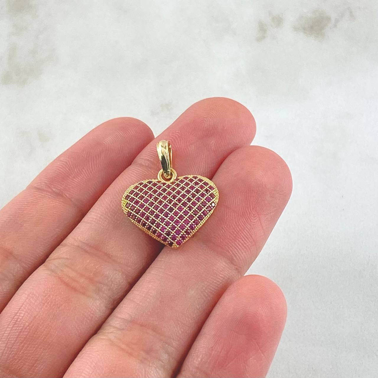 Dije Corazón Túpido 2gr / 1 in / Oro Amarillo 18K ©