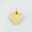 Pendant Heart Plate 1.75gr / 3/4 in / 18K Gold