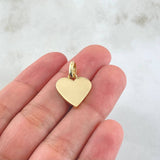 Dije Placa Corazón 1.8gr / 3/4 in / Oro Amarillo 18K ©