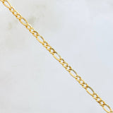 Cadena Figaro 2.35gr / 19 3/4 in / 2.6mm Oro Amarillo +1 18K ©