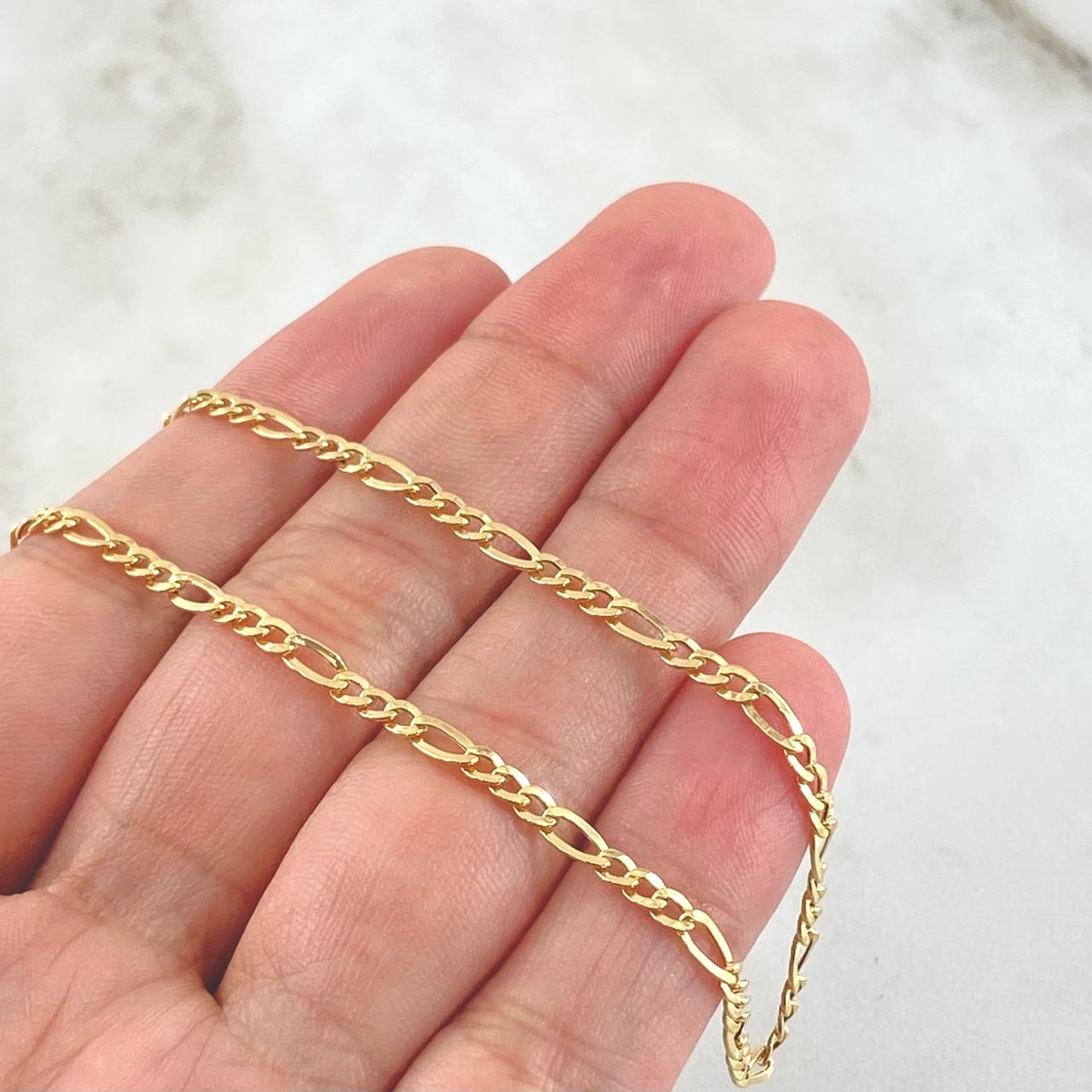 Figaro Chain 2.25gr / 19 3/4 in / 18K Gold +1 ©