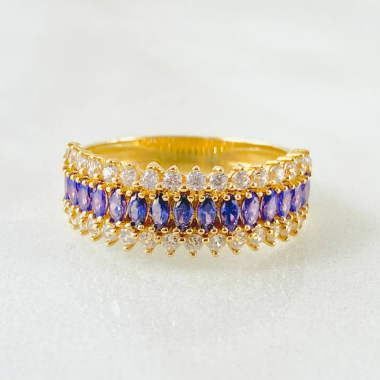 Anillo Churumbela Carril Tupido 3.75gr / T5 3/4 / Oro Amarillo 18K