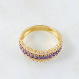 Anillo Churumbela Carril Tupido 3.75gr / T5 1/2 / Oro Amarillo 18K