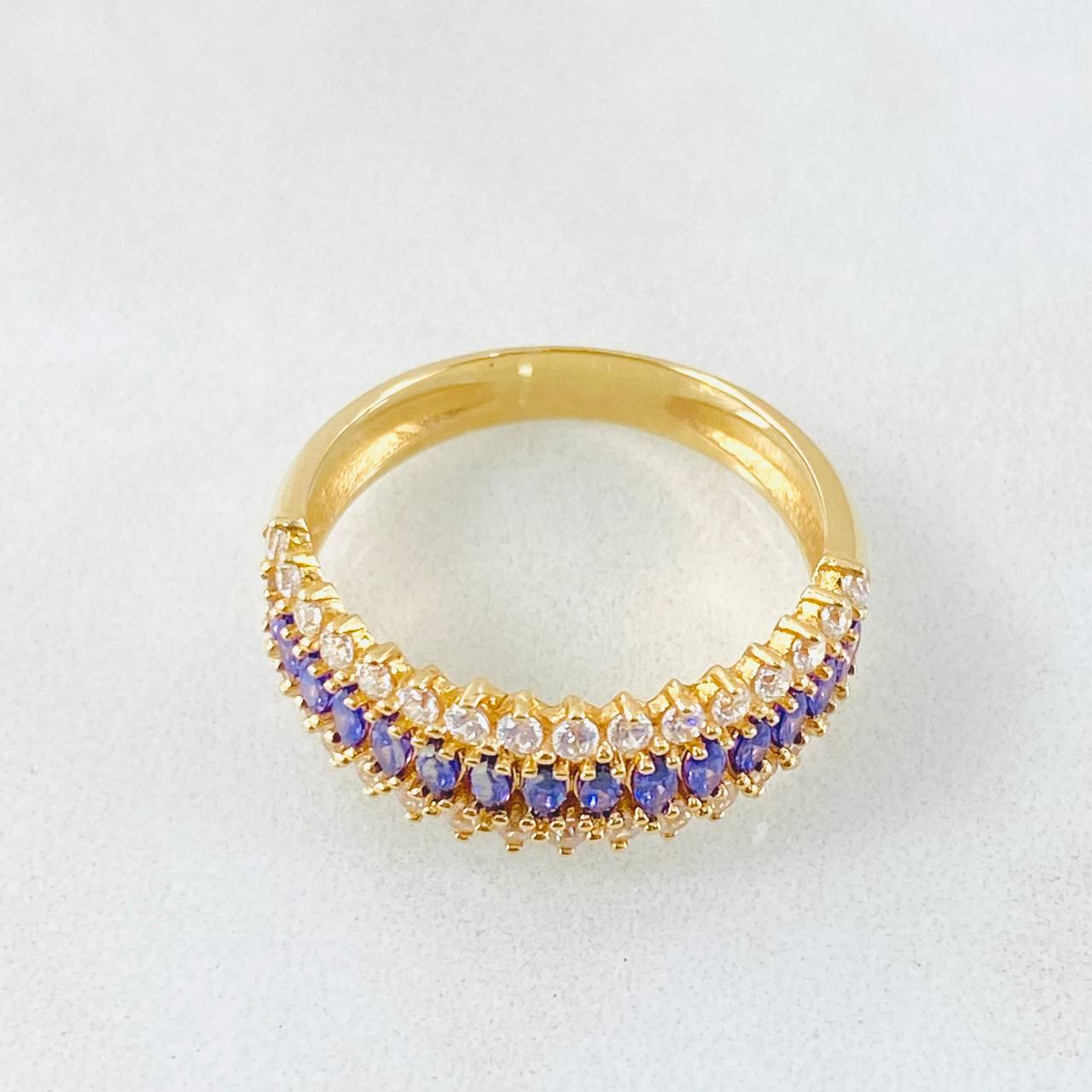 Anillo Churumbela Carril Tupido 3.75gr / T5 3/4 / Oro Amarillo 18K