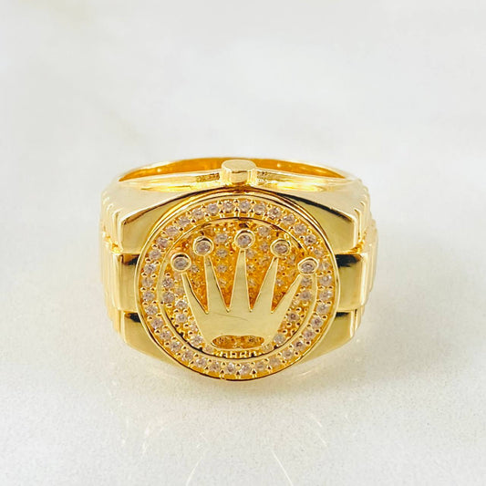 Anillo Correa Corona 9.6gr / T8 1/2 / Oro Amarillo 18K ©