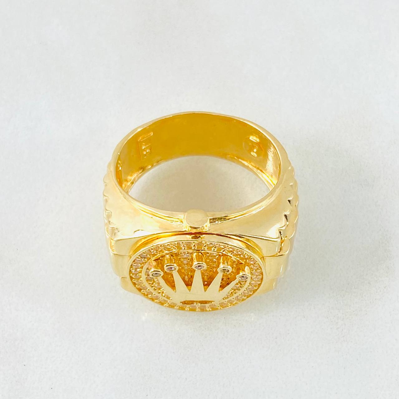 Anillo Correa Corona 9.6gr / T8 1/2 / Oro Amarillo 18K ©
