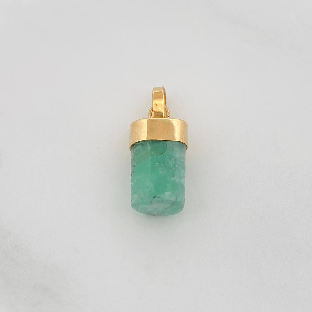 Dije Morralla Esmeralda 0.8g / 3/4 in Oro Amarillo 18K