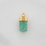 Dije Morralla Esmeralda 0.8g / 3/4 in Oro Amarillo 18K