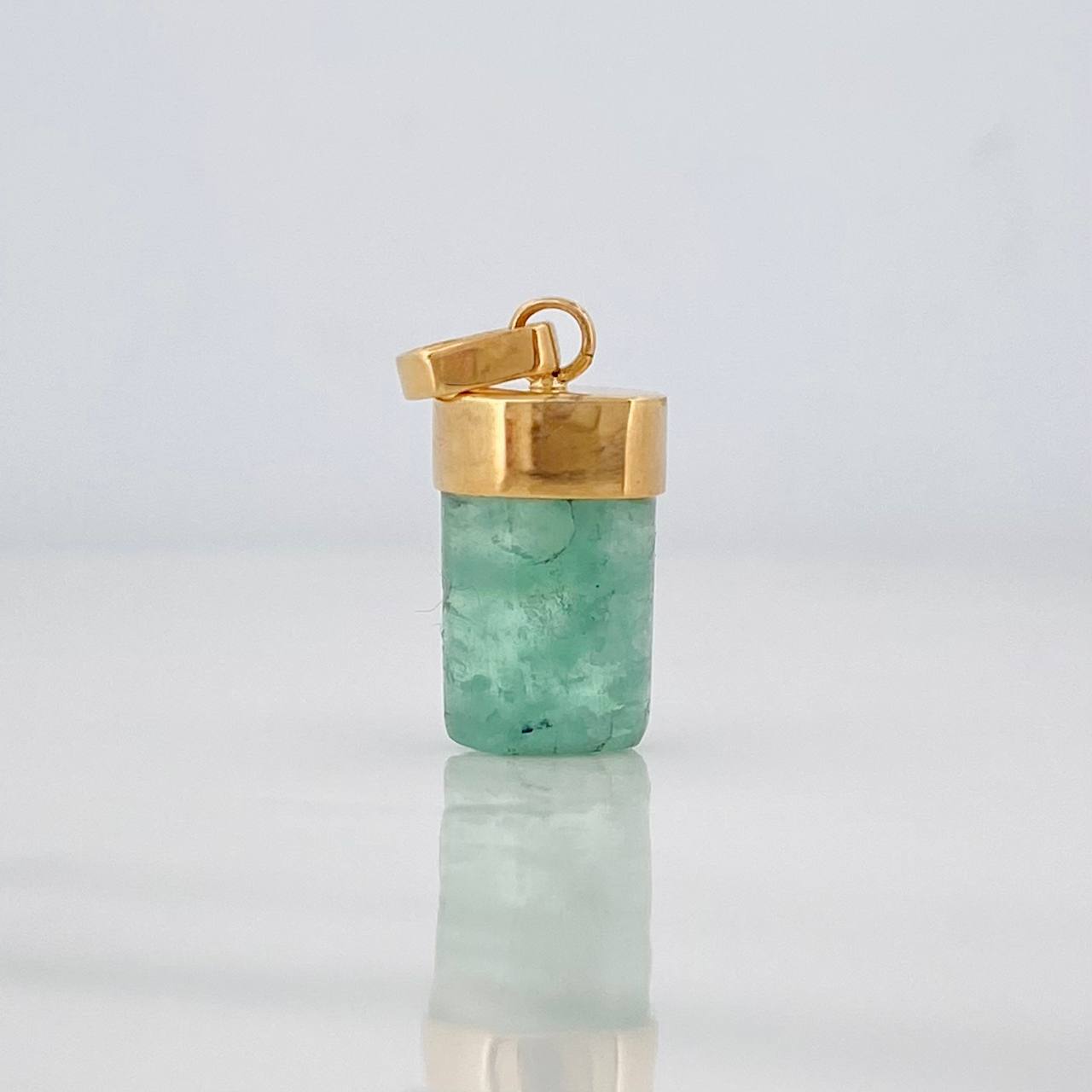Dije Morralla Esmeralda 0.8g / 3/4 in Oro Amarillo 18K