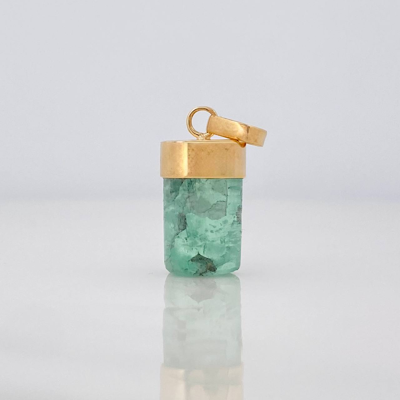 Dije Morralla Esmeralda 0.8g / 3/4 in Oro Amarillo 18K