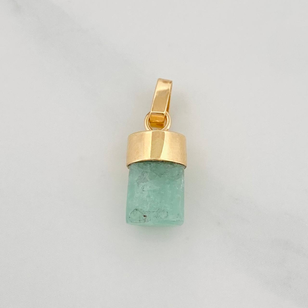 Dije Morralla Esmeralda 0.4g / 1/2 in Oro Amarillo 18K
