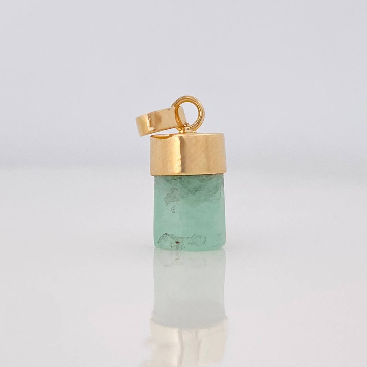 Dije Morralla Esmeralda 0.4g / 1/2 in Oro Amarillo 18K