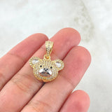 Bear Face Pendant 3.95gr / 2.3cm / 18K Gold
