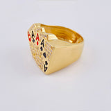 Anillo Poker 9.3 g / T10 1/2 Oro Amarillo 18K