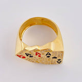 Anillo Poker 9.3 g / T10 1/2 Oro Amarillo 18K