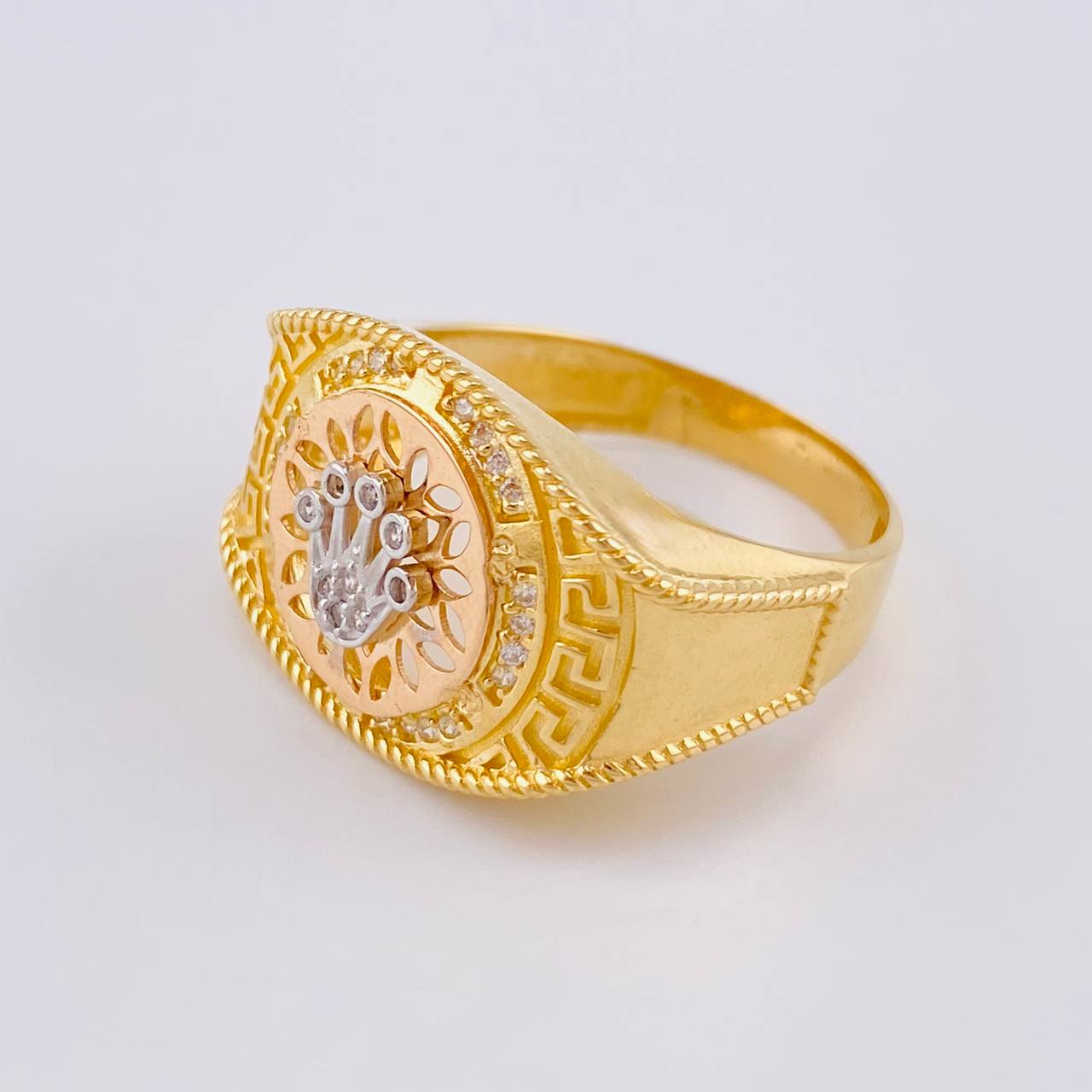 Anillo Corona Tribal 7.4 g / T11 Tres Oros 18K