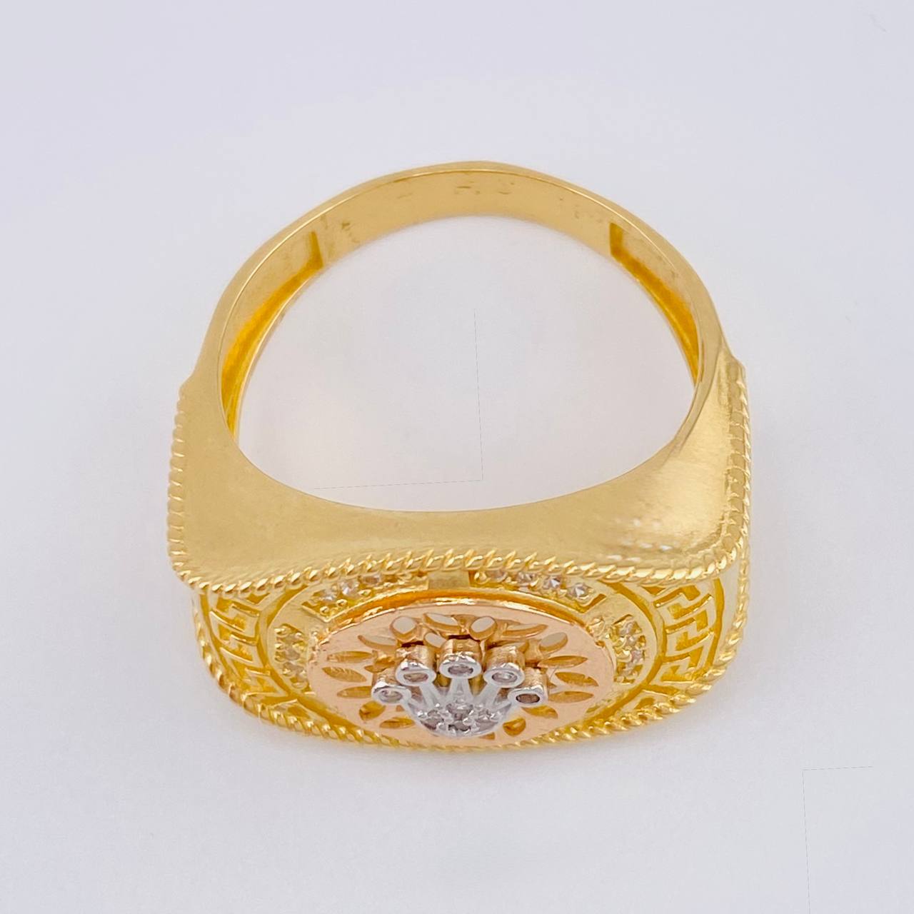 Anillo Corona Tribal 7.4 g / T11 Tres Oros 18K