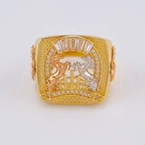 Anillo Herradura Caballo 9.3 g / T10 1/4 Tres Oros 18K