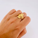Christ Cross Ring 6.7 g / T9 1/2 18K Yellow Gold