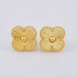 Stud Earrings Clover Diamond Cut 3.5 g / 1/2 in 18K Yellow Gold