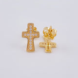 Topos Cruz 1.5 g / 1/2 in Oro Amarillo 18K