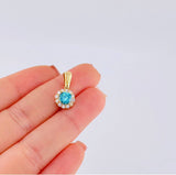 Dije Flor Tupida 1.85 g / 3/4 in Oro Amarillo 18K