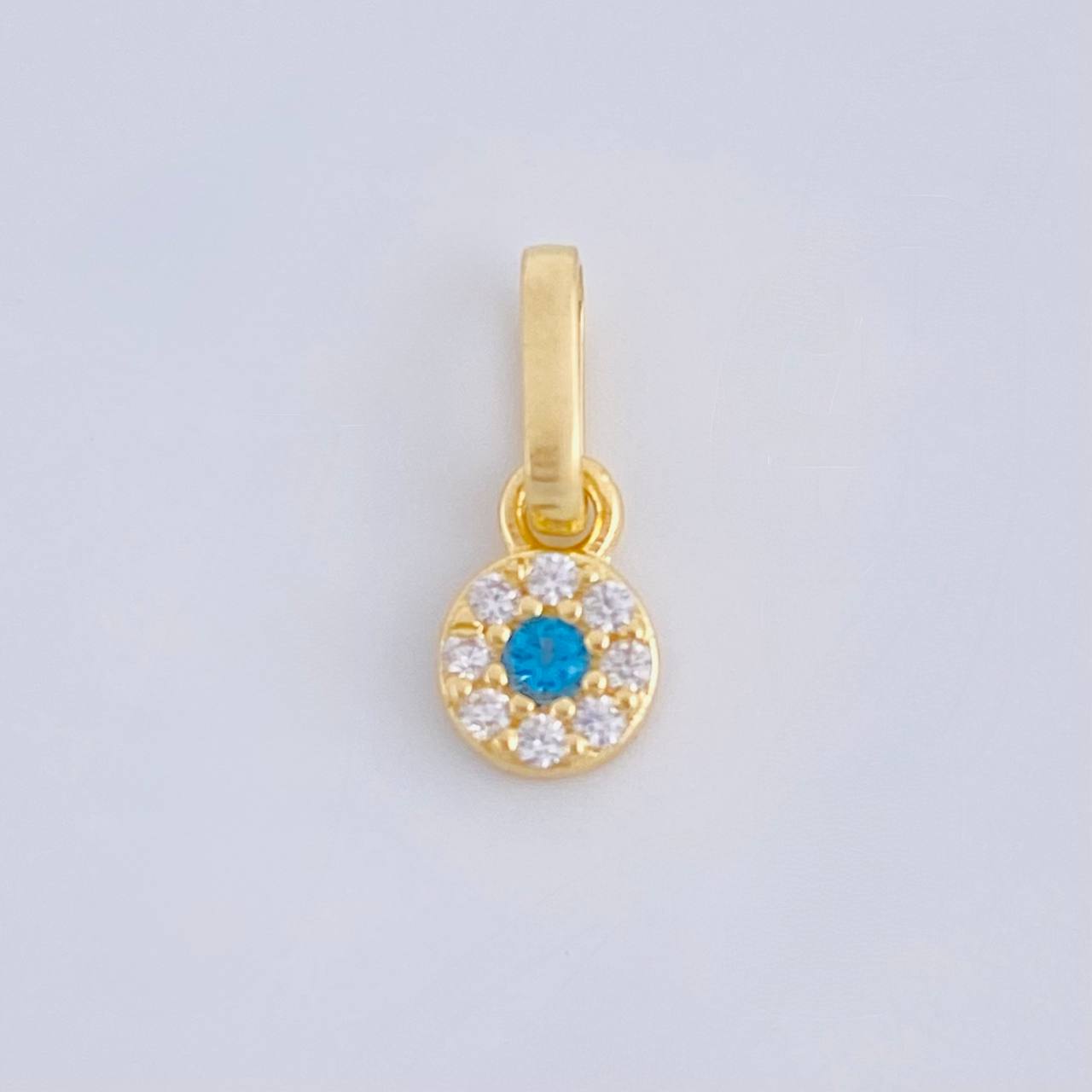 Dije Flor En Circulo 0.45 g / 1/2 in Oro Amarillo 18K