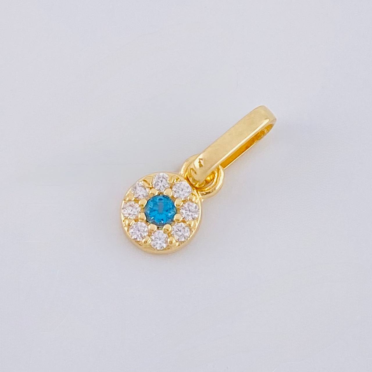 Dije Flor En Circulo 0.45 g / 1/2 in Oro Amarillo 18K
