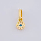 Dije Flor En Circulo 0.45 g / 1/2 in Oro Amarillo 18K