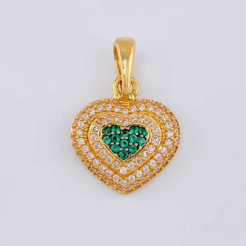 Dije Corazón Tupido 3.5 g / 1 in Oro Amarillo 18K