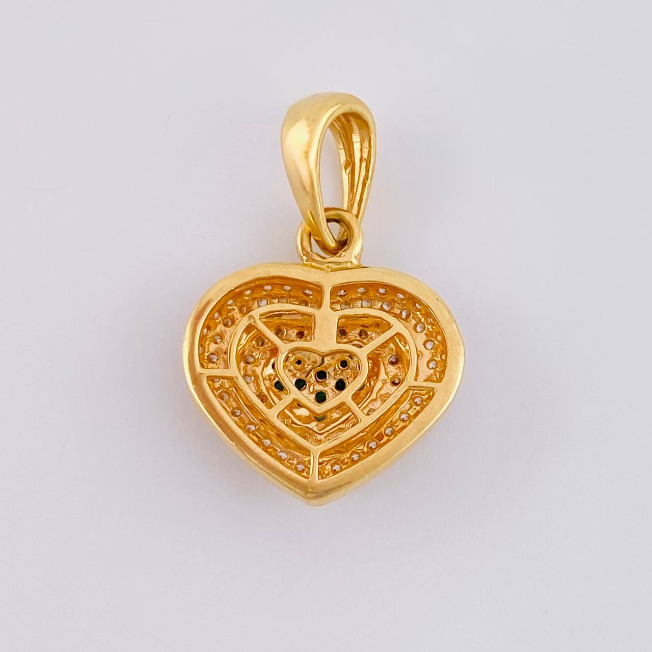 Dije Corazón Tupido 3.5 g / 1 in Oro Amarillo 18K