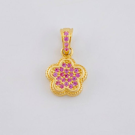 Dije Flor 1.5 g / 3/4 in Oro Amarillo 18K