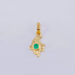 Pendant Map of Colombia Emerald 4 pts 0.25 g / 1/2 in 18K Yellow Gold