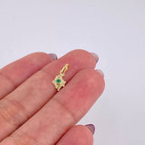 Colombia Map Pendant Emerald 4 pts 0.25 g / 1/2 in 18K Yellow Gold