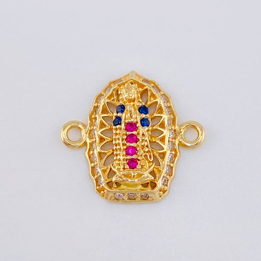 Herraje Virgen Guadalupe 1.25 g / 1/2 in Oro Amarillo 18K