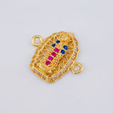 Herraje Virgen Guadalupe 1.2 g / 1/2 in Oro Amarillo 18K