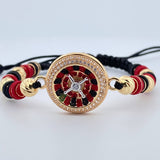 Pulsera Negra Ruleta 8.35gr / Oro 18K $