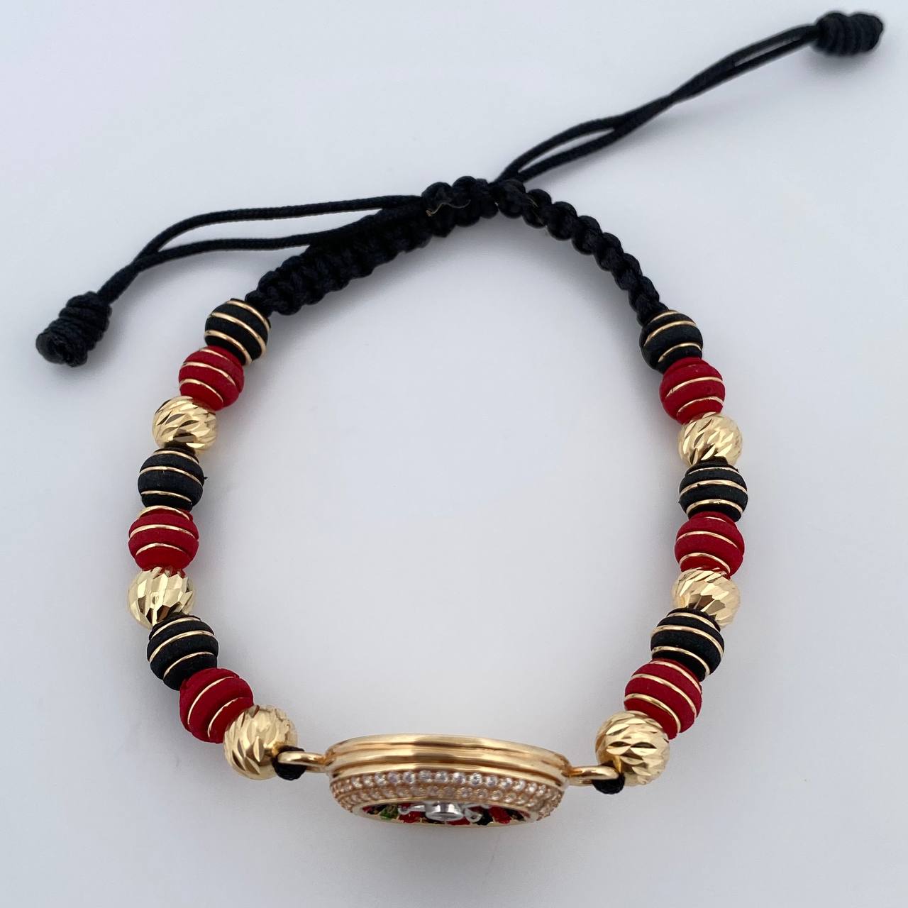 Pulsera Negra Ruleta 8.35gr / Oro 18K $