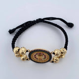 Pulsera Negra Ruleta 9.05gr / Oro 18K $