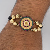 Pulsera Negra Ruleta 9.05gr / Oro 18K $